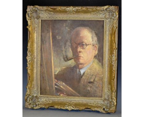 Bernard H WilesSelf Portrait of the Artistoil on board, 31.5cm x 26.5cm