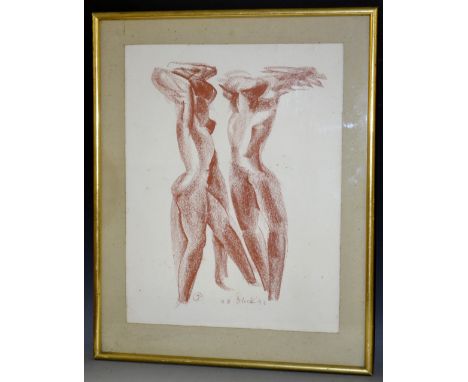 Judith Bluck, after, Three Figures, print, 51cm x 40cm