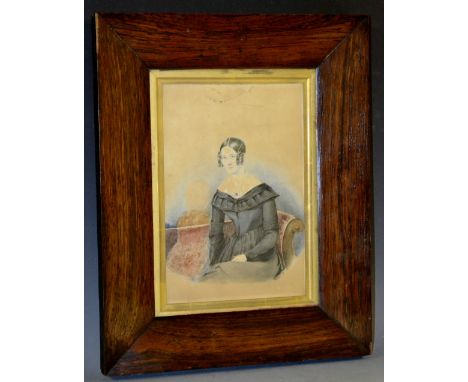 English School (19th century)Portrait of a Ladywatercolour, 23cm x 15cm