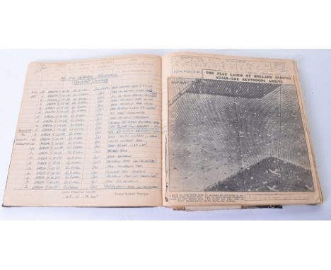 WW2 Royal Air Force Log Book Grouping of W/O P R Pulham 512 Squadron, 17th September Towed Gliders During Operation Market Ga