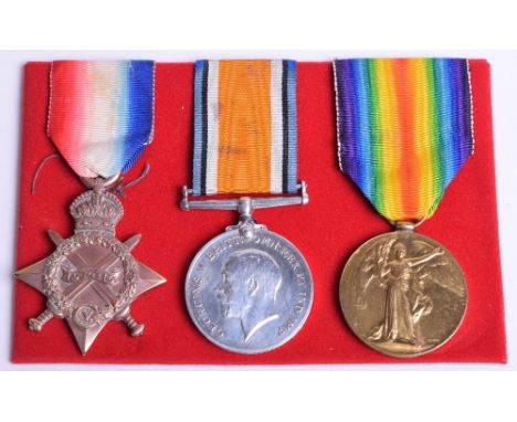 Great War 1914-15 Star Medal Trio Cameron Highlanders, the medals were awarded to “S-17230 PTE R H ROBERTSON CAM’N HIGHRS”. M