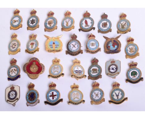 Selection of Royal Air Force Squadron & Lapel Badges, being both Kings and Queens crown examples of the gilt and enamel Squad