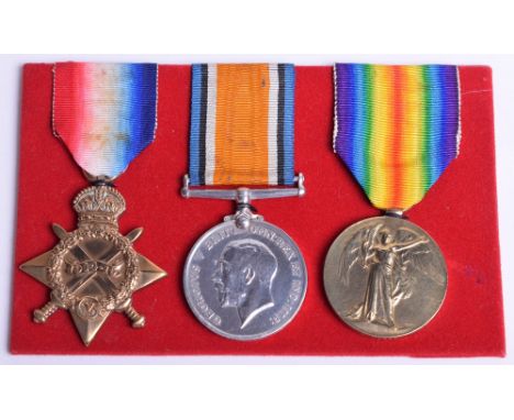 Great War 1914-15 Star Medal Trio Norfolk Regiment, the medals were awarded to “16867 PTE C FLATT NORF R”. Medals are complet