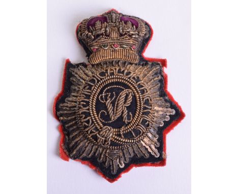 Victorian Army Medical Department Bullion Forage Cap Badge Circa 1873-84, eight pointed bullion star with Victorian crown dis