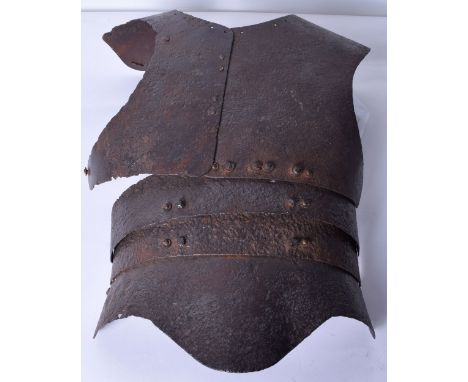 Very Rare WW1 Russian Body Armour, large central body shield made from two parts and three lower shields. The armour is in re