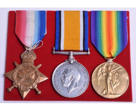 Great War 1914-15 Star Medal Trio Notts & Derby Regiment, the medals were awarded to “18315 PTE H PLATTS NOTTS & DERBY R”. Me