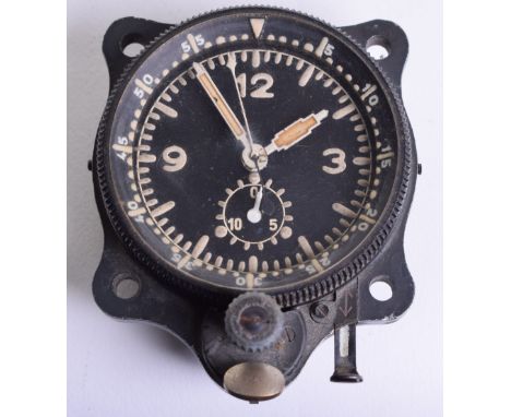 WW2 Luftwaffe Junghans J30 BZ Aircraft Clock, complete with original outer covering, luminous hands, seconds dial to lower se