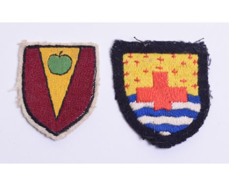 Two Royal Army Medical Corps (R.A.M.C) Cloth Formation Signs consisting of embroidered RAMC Emergency Reserve and embroidered