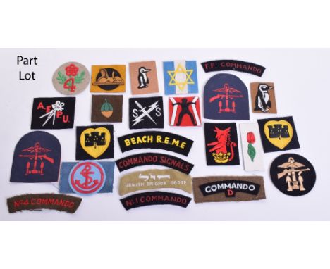 Selection of Reproduction Cloth Insignia, consisting of various shoulder titles and formation signs including 2x Army Film & 