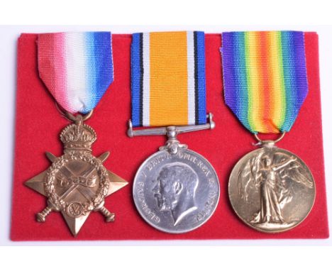 Great War 1914-15 Star Medal Trio South Staffordshire Regiment, the medals were awarded to “13420 PTE K MOTYER S STAFF R”. Me