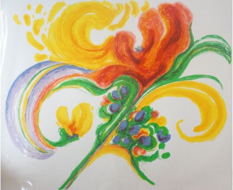 RONALD JULIUS CHRISTENSEN (1923-1999)
Flower Burst, lithograph, signed and numbered 161/295, 84cm x 69.5cm 