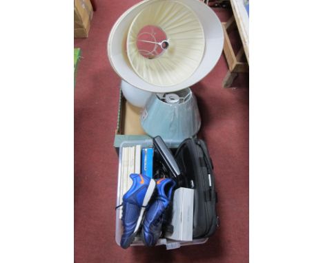 Asterix Books (6), Wii Wheel, Sega 16 BT Mega Drive, Tiffany style lamp (damaged) shades.