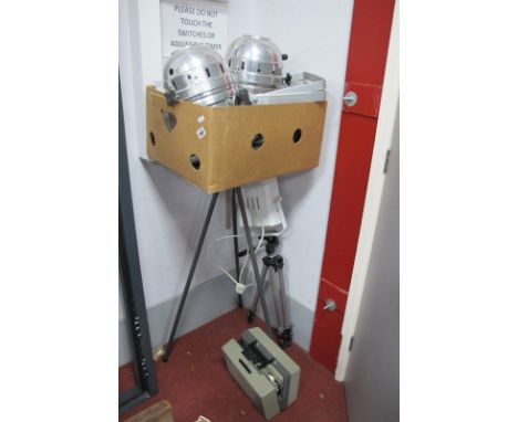 Boots Spotlight on Tripod, eight Zoom Deluxe on Tripod, aluminium light covers, etc.