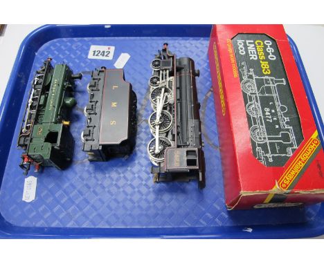 Three 'OO' Locomotives. Bachmann 0-6-0; Hornby 0-6-0 J83 (Boxed); Hornby 4-6-0 and tender. All untested.