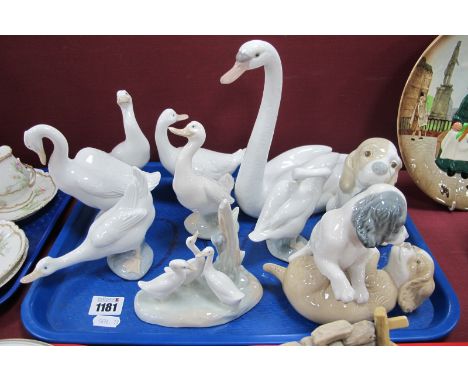 Nao Pottery - two puppy groups, eight geese groups.