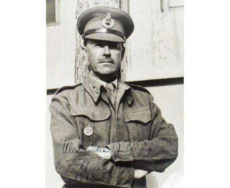 History / Military - H R Alexander Of Tunis (1891-1969) - scarce autographed 8x6" black and white 1940s press photograph. Sig