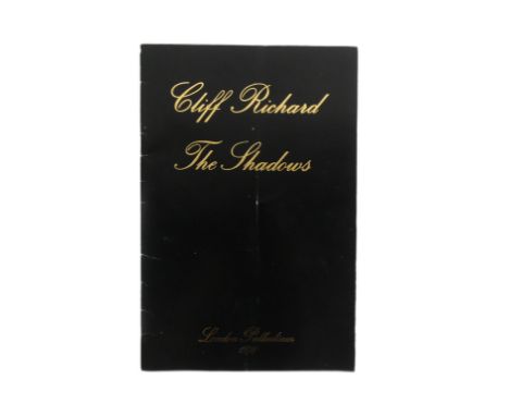 Cliff Richard with The Shadows - an original vintage 1978 programme from the London Palladium, featuring Cliff Richard with T