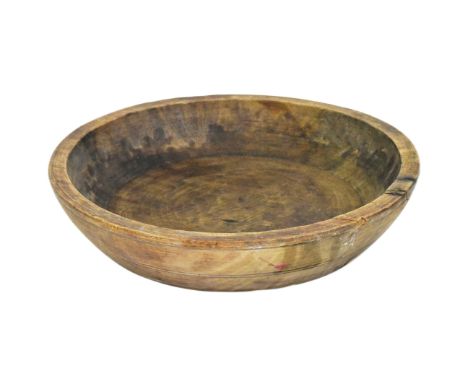 Mahatma Gandhi (1869-1948) -&nbsp; an early to mid 20th century Indian wooden fruit or rice eating bowl / charger. Likely c19