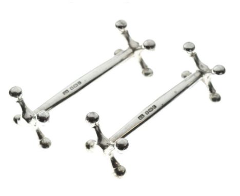 Pair of George V silver knife rests, Sheffield 1911, 135g approx Condition: Some light surface scratches and nibbles, some of