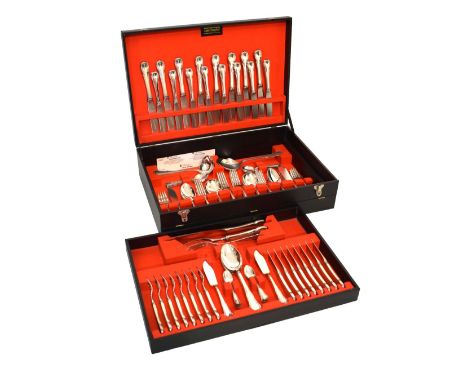 Lane Crawford, Hong Kong, WMF eight settings cased canteen of cutlery Condition: Some light scratches present on all pieces, 