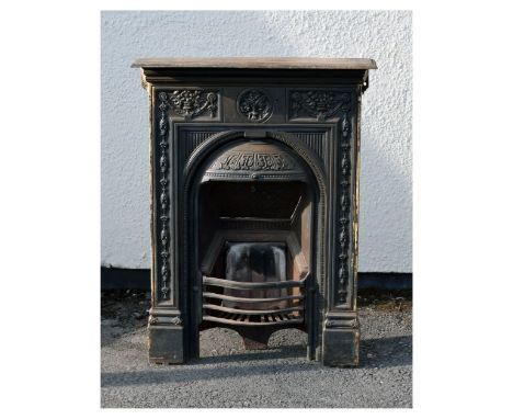 Architectural salvage - Late Victorian/early 20th Century 24" fire surround with classical decoration, 94cm high x 69.5cm wid