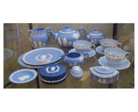 Quantity of 20th Century Wedgwood Jasper and other tea wares etc Condition: Ceramics &amp; Glass/Oriental - We endeavour to m