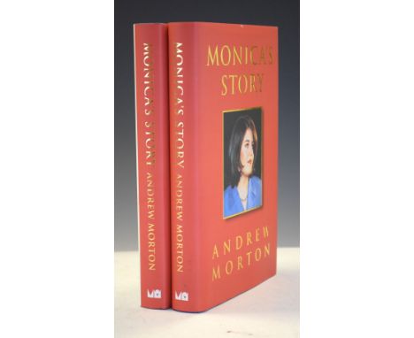 Books - Andrew Moreton - Monica's Story, two copies, both signed in red pen 'Monica' Condition: Books etc - Unless specifical