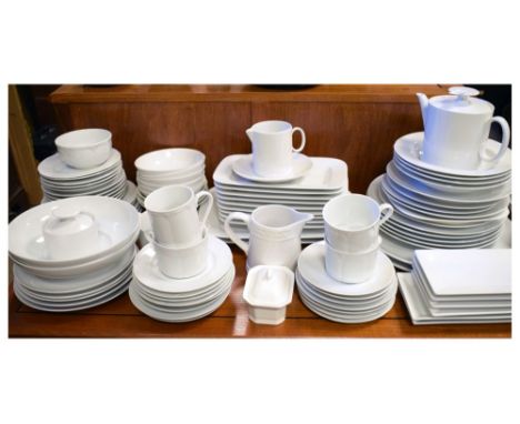 Large quantity of white glazed ceramic oven and table ware by Thomas, Germany and other manufacturers Condition: Pieces appea