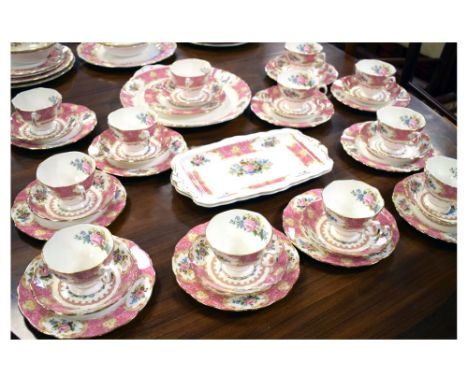 Royal Albert - Quantity of tea wares in the 'Lady Carlyle' pattern, approx thirty-nine pieces Condition: Appears sound, pleas