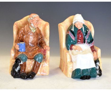 Two Royal Doulton figures 'Uncle Ned' (HN2094), and 'Forty Winks' (HN1974) (2) Condition: Ceramics &amp; Glass/Oriental - We 