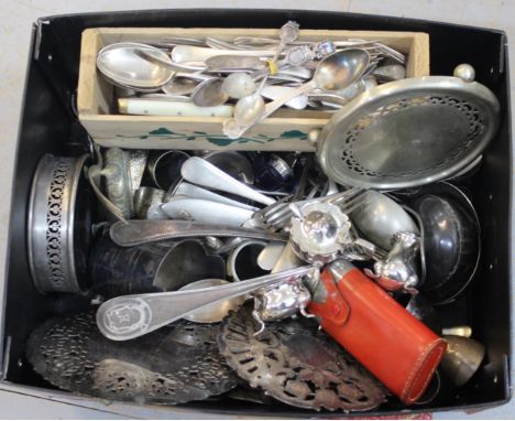 Quantity of various silver plated items, including flatware