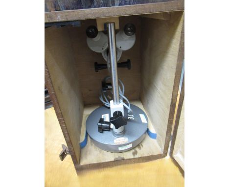 Prior electric binocular microscope, together with a quantity of engineering and other tools