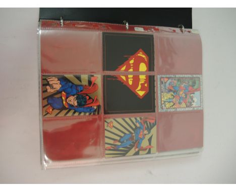One album of Superman skybox platinum series trading cards