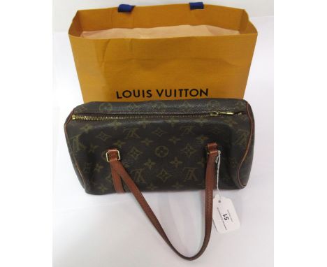 Louis Vuitton Papillon monogram handbag, with Louis Vuitton carrier bagDamage to top of bag near zip. Wear to inside and outs