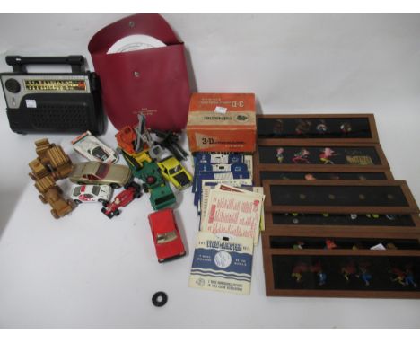 Quantity of various toys including diecast metal, coloured lantern slides and 3D viewer