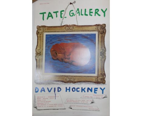 David Hockney, poster print for the Tate Gallery, depicting Little Stanley sleeping, 198776 x 51cm. Original measurement 30 x