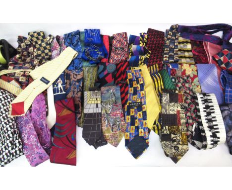 Large quantity of silk ties including Turnbull &amp; Asser, Christian Dior, Jaeger, Kenzo and Hackett