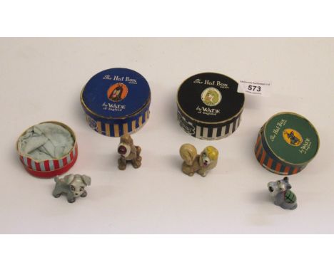 Four original Wade figures from the Hat Box series retaining their original boxes