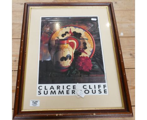 Large Framed Clarice Cliff Summer House Framed Print: