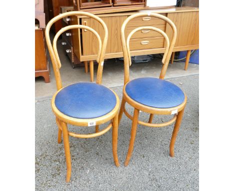 Two Light Coloured Bentwood Chairs(2): 