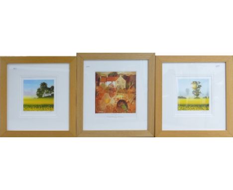 John Waterhouse limited edition signed prints: Titled Shining Through &amp; Happy Days together with similar framed George Bi