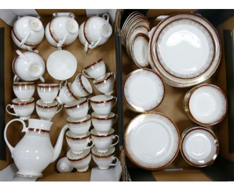 A large collection of Royal Grafton Majestic Tea &amp; Dinner ware: including tea set, dinner plates, coffee cups, teapot etc