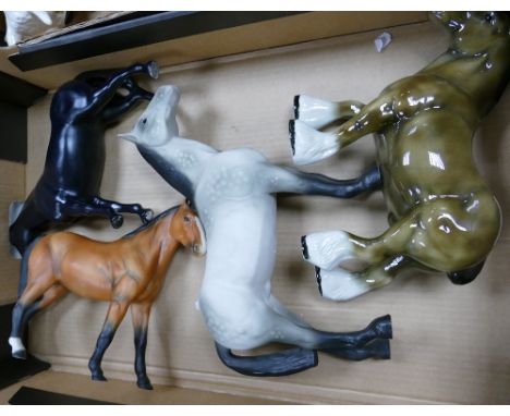 A collection of Ceramic Horses: 
