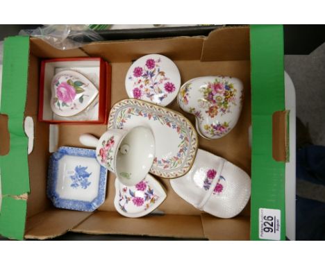 A mixed collection of Floral Decorated Spode &amp; Hammersley Novelty items: 