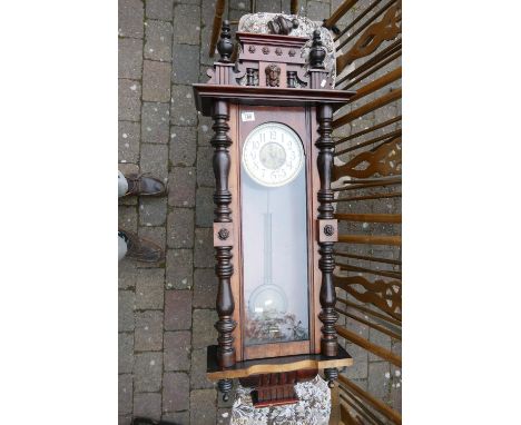 Early 20th Century Vienna Wall Clock: length 130cm 