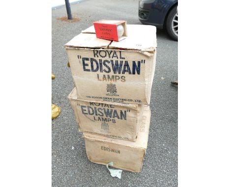 3 Boxes Of Nos Ediswan Pearl Vacuum Light Bulbs: 