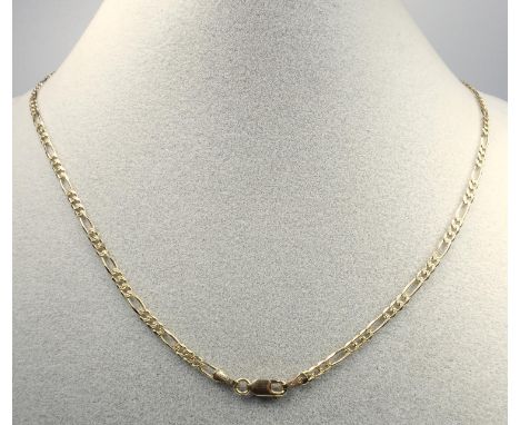 10 K GOLD FANCY CURB LINK NECKLACE (L. 51 CM), 7.1 GRAMS 
