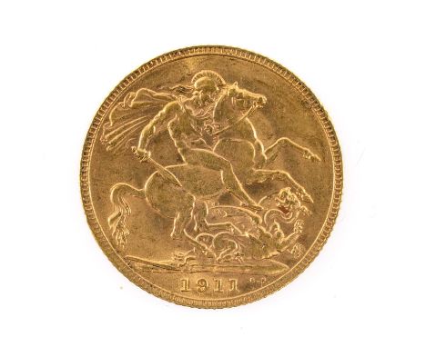 GEORGE V GOLD SOVEREIGN, 1911, 8.0gmsProvenance: private collection CardiffComments: light wear overall, viewing recommended