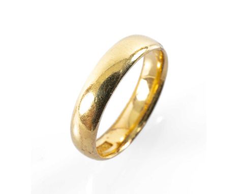 22CT GOLD WEDDING BAND, 5.7gmsProvenance: private collection CeredigionComments: good overall, light wear