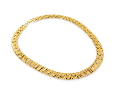 9CT GOLD GATE LINK NECKLACE, 40cms long, 27.3gmsProvenance: private collection GwyneddComments: good overall, light wear, cla